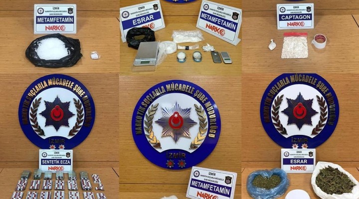İzmir deki uyuşturucu operasyonlarında 14 kişiye tutuklama!