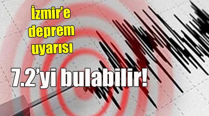 İzmir e deprem uyarısı... 7.2 yi bulabilir!