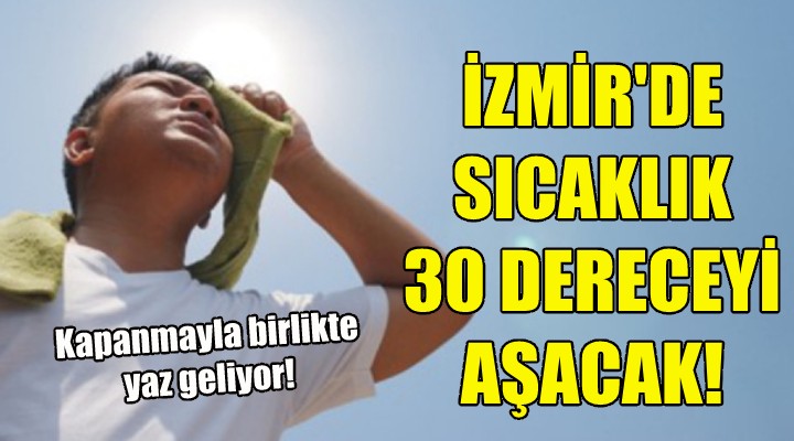 İzmir e hava sıcaklığı 30 dereceyi aşacak!