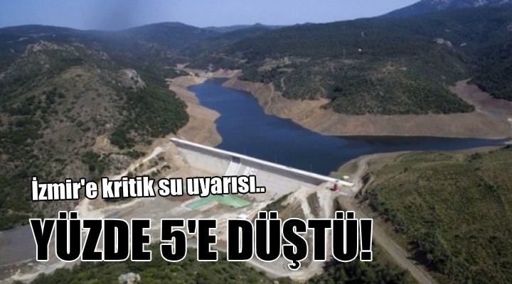 İzmir e kritik su uyarısı... YÜZDE 5 E DÜŞTÜ!