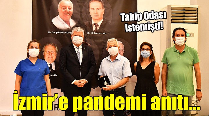 İzmir e sağlık emekçileri için pandemi anıtı...