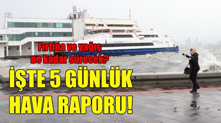 İzmir in 5 günlük hava raporu!