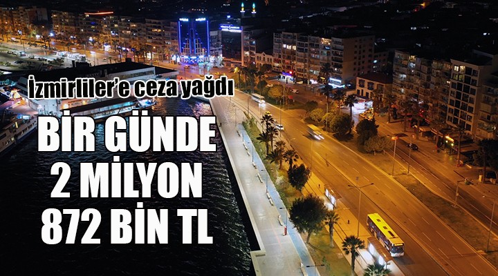 İzmirliler e ceza yağdı... Bir günde 2 milyon 872 bin TL