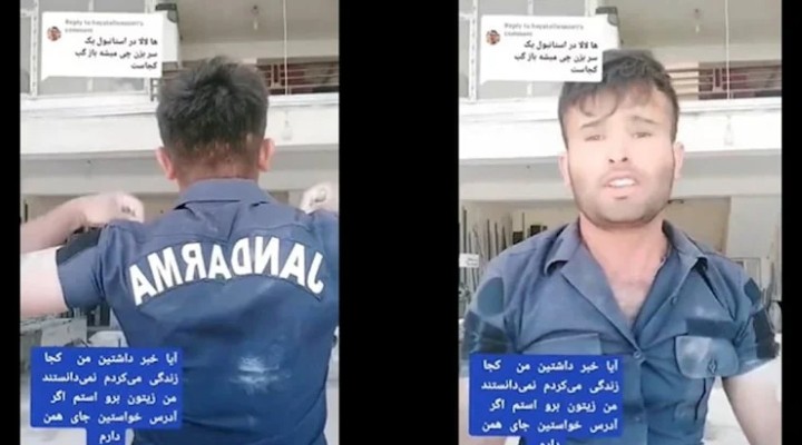 Jandarma gömleği giyen Afgan kaçak göçmen yakalandı!