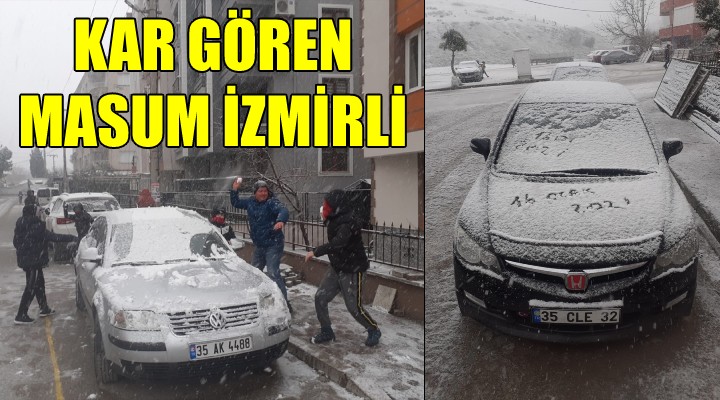 Kar gören masum İzmirliler