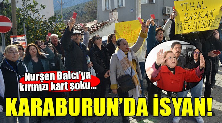 Karaburun da Nurşen Balcı ya protesto...