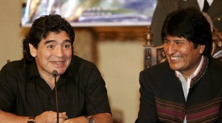 Maradona dan Morales e destek mesajı!
