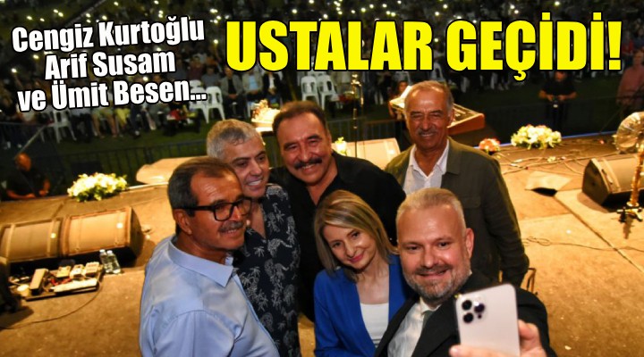 Menemen de ustalar geçidi... Cengiz Kurtoğlu, Arif Susam ve Ümit Besen sahne aldı!