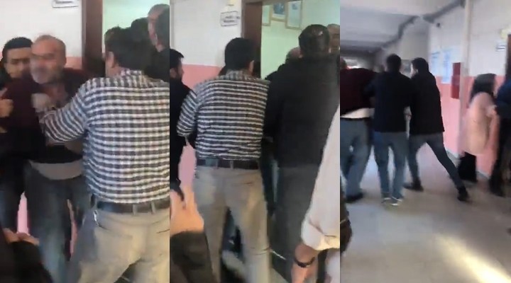 Okulu basıp öğretmenleri dövdüler!