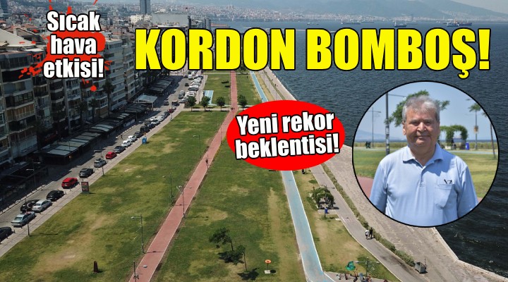 Sıcaklık uyarısı yapılan İzmir de Kordon boş kaldı!