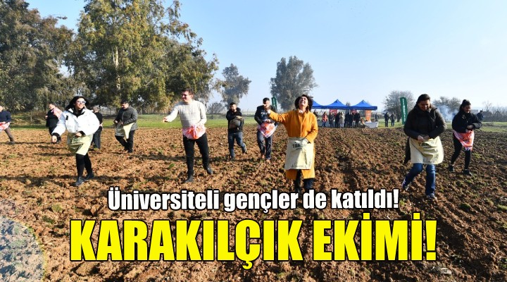 Yaşar Üniversitesi öğrencilerinden karakılçık ekimi!