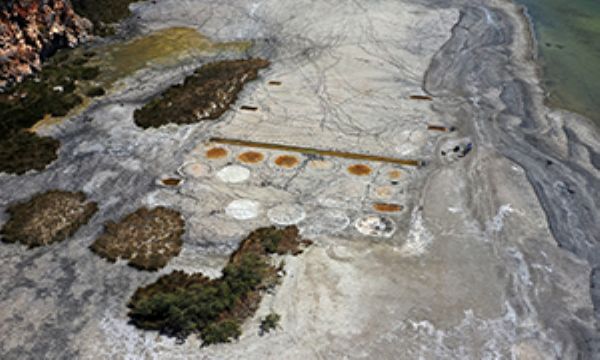 Sular çekildi, antik tuz tesisi ortaya çıktı