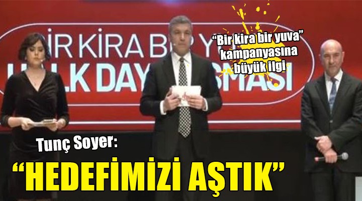  Bir kira bir yuva  kampanyasında hedef aşıldı...