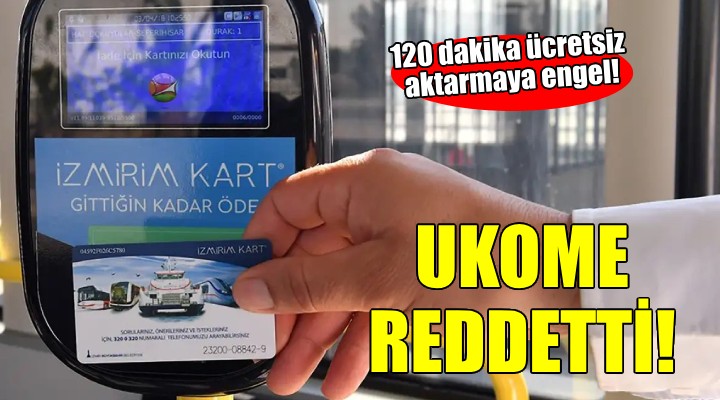 İzmir de 120 dakika ücretsiz ulaşıma UKOME engeli!