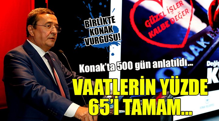 Konak’ta 500 gün anlatıldı... VAATLERİN YÜZDE 65 İ TAMAM!