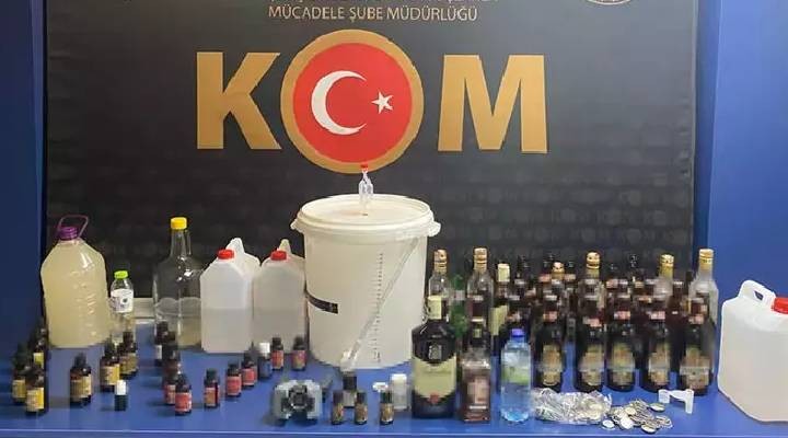  Sahte içki  operasyonu: 5 gözaltı