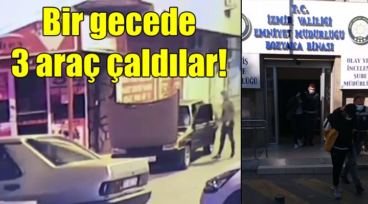 1 gecede 3 araç çaldılar!