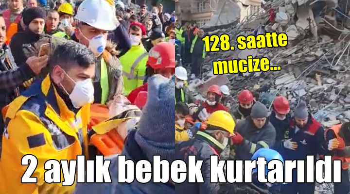 128. saatte mucize... 2 aylık bebek enkazdan kurtarıldı