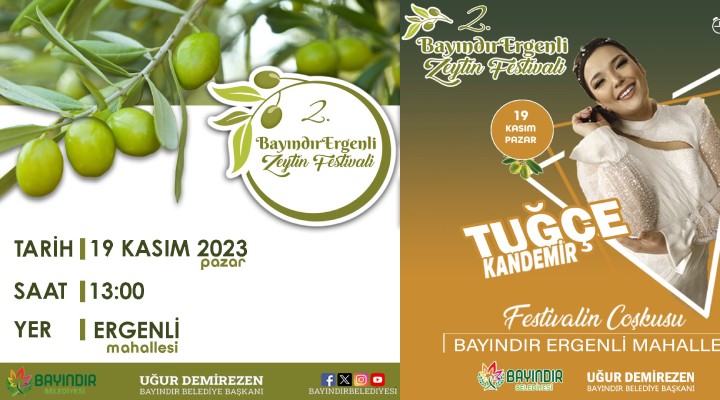 2.Bayındır Ergenli Zeytin Festivali için geri sayım...