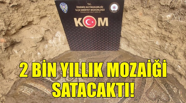 2 bin yıllık mozaiği satacaktı!