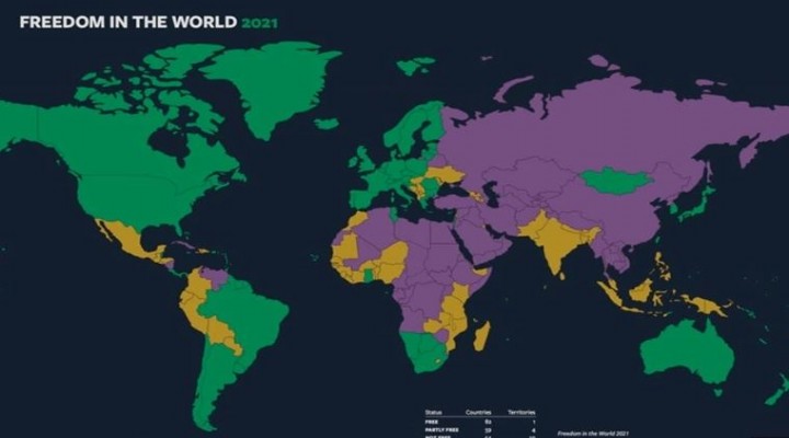 2020 Özgürlükler raporu açıklandı: Türkiye en çok gerileyen ikinci ülke