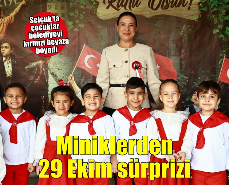 Efes Selçuk’ta Cumhuriyet coşkusu çocukların sürpriziyle başladı