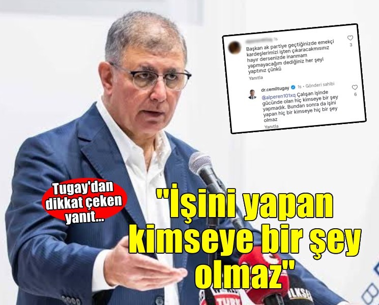 Başkan Tugay'dan sosyal medyada dikkat çeken yanıt