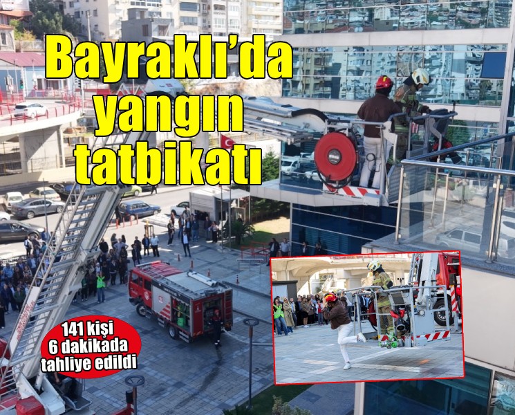 Bayraklı Belediyesi’nde yangın ve acil durum tatbikatı