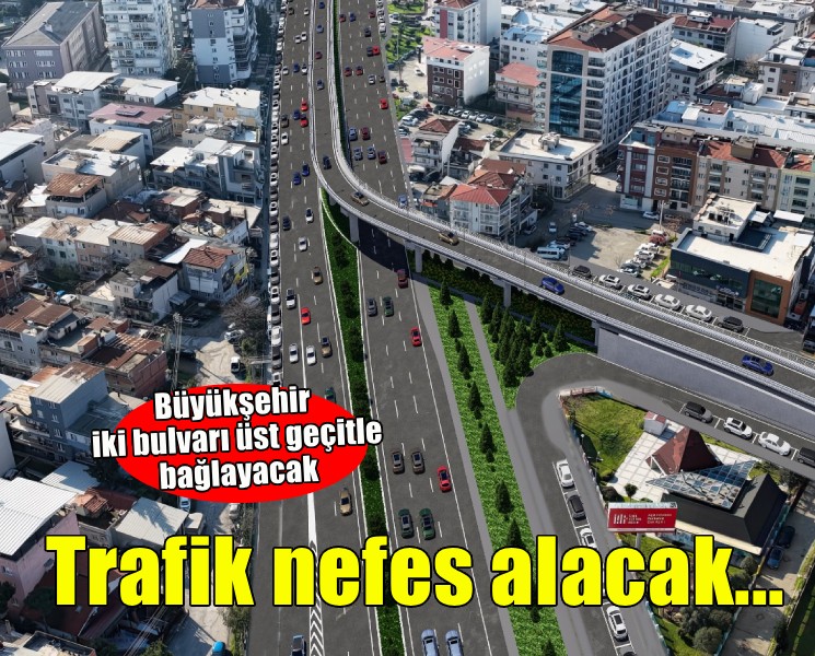 Büyükşehir’den iki bulvarı bağlayacak üst geçit
