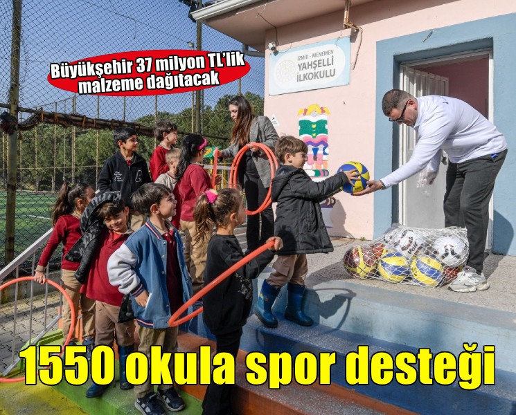 İzmir Büyükşehir Belediyesi’nden okullara 37 milyon TL’lik spor malzemesi desteği