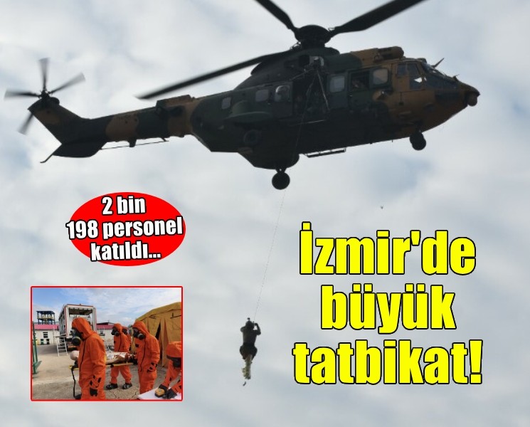 İzmir'de 2 bin 198 personelin katılımıyla deprem tatbikatı