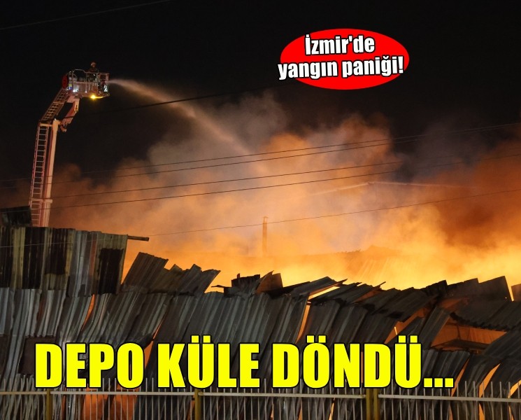 İzmir'de depo yangını