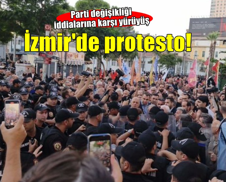 İzmir'de protesto... Polis müdahale etti!