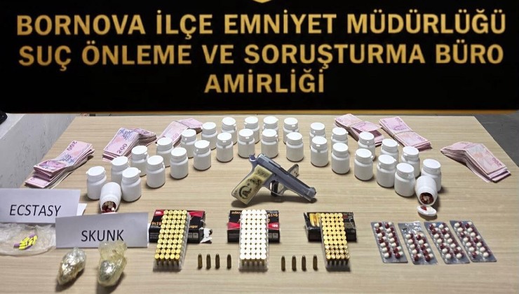 İzmir'de uyuşturucu ve ruhsatsız silah operasyonu: 1 gözaltı