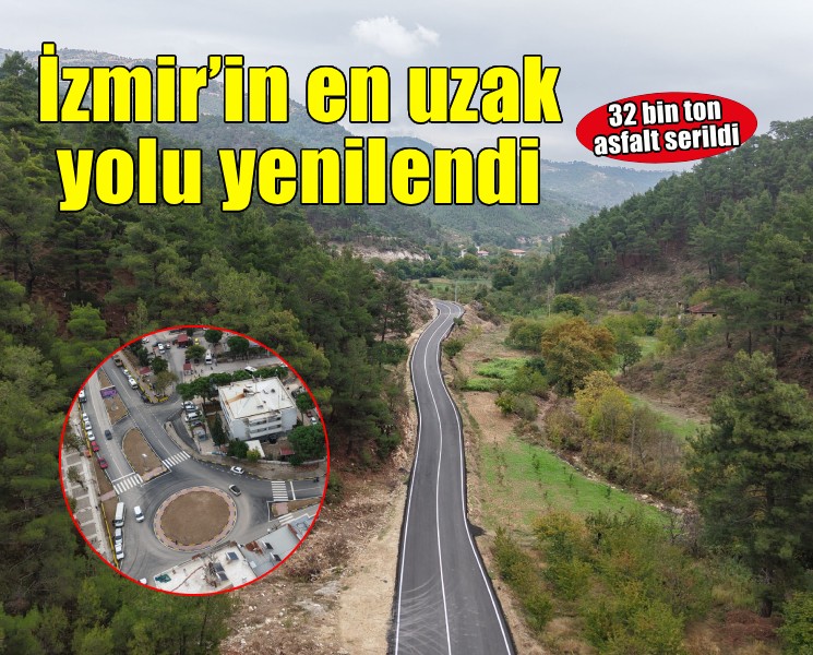 İzmir'in en uzak yolu yenilendi
