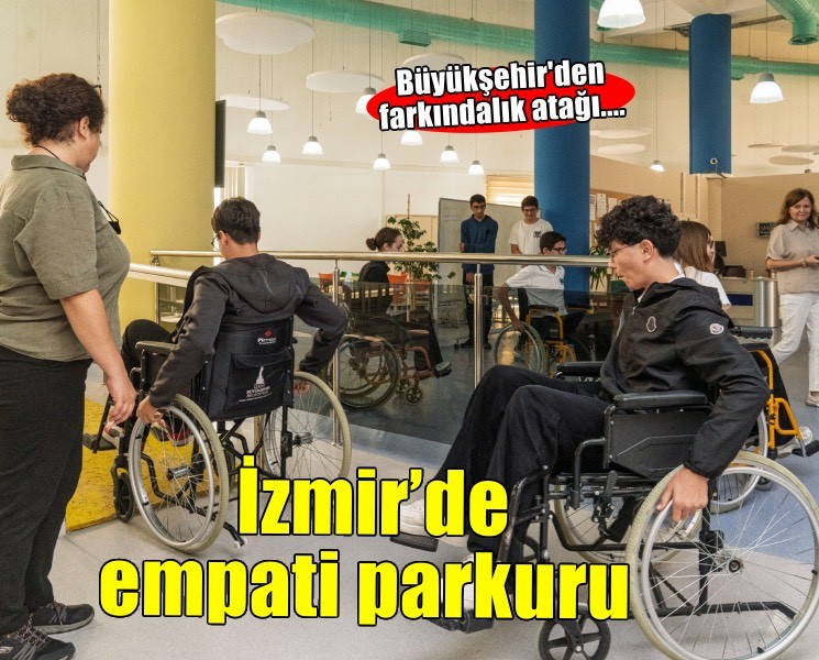 İzmir’de empati parkuru: Engelleri deneyimleyerek fark ediyorlar
