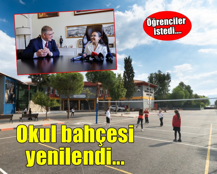 Öğrenciler istedi, okul bahçesi baştan sona yenilendi