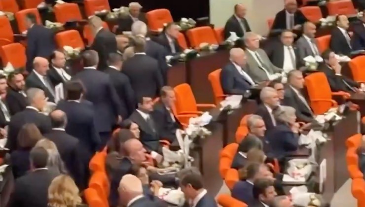 TBMM'de yeni yasama yılı: Erdoğan kürsüye çıkınca YENİ Partililer salonu terk etti