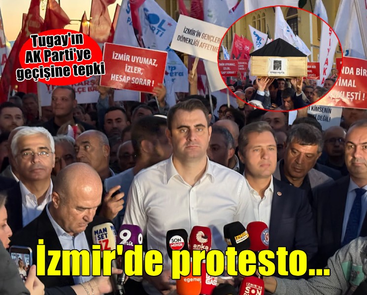 YENİ Parti İzmir’den ‘Cemil Tugay’ protestosu…