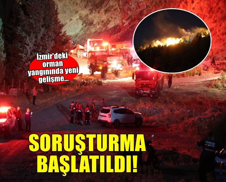 İzmir'de orman yangını! Soruşturma başlatıldı...