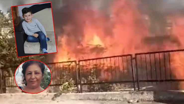 Anneanne ve torunu yangında hayatını kaybetti