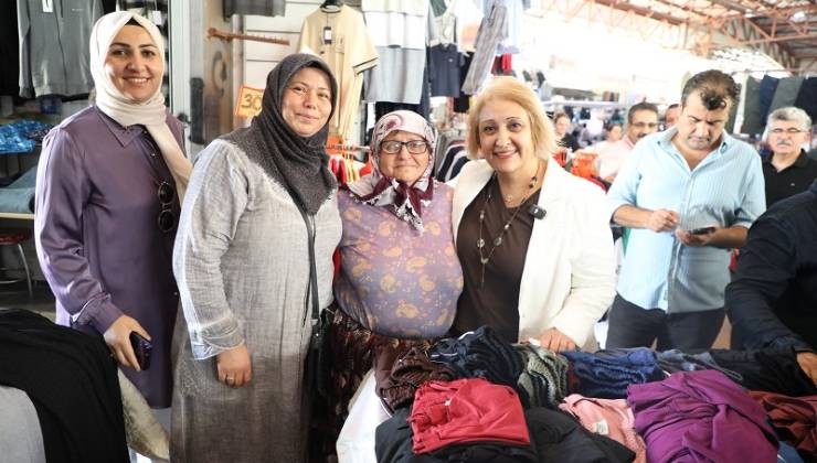 Başkan V. Şen sahaya indi ilk durak pazar esnafı oldu