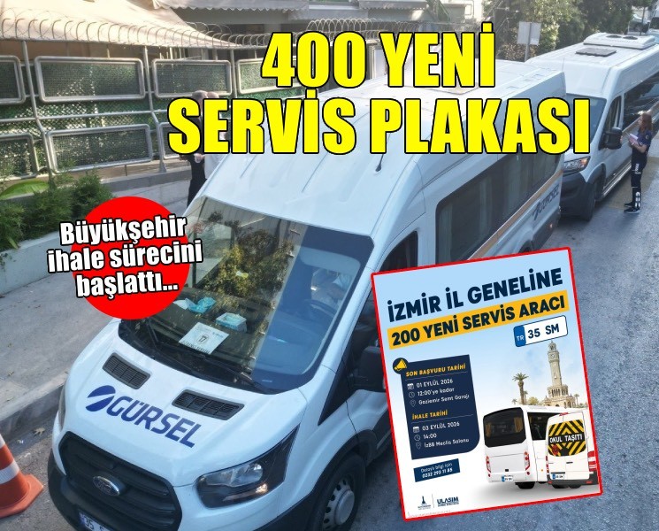 Büyükşehir’den İzmir’e 400 yeni servis aracı plakası