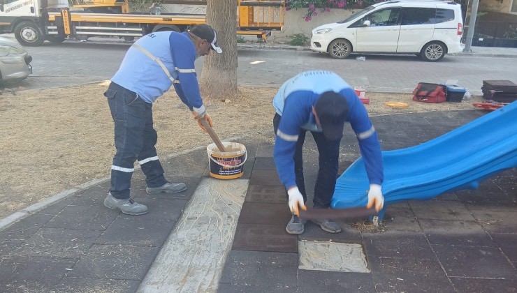 Didim Belediyesi'nden parklarda yenileme çalışması
