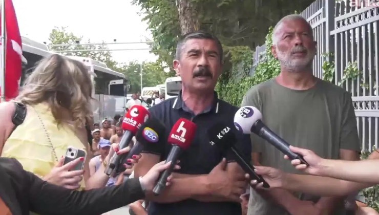 Doruk Madencilik işçileri Enerji Bakanlığı'nın önünde