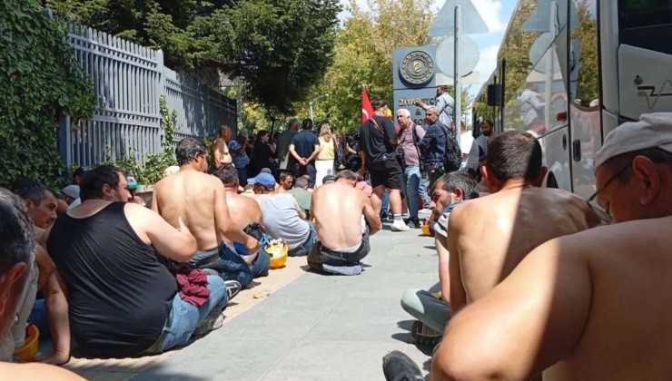 Enerji Bakanlığı önündeki madenci eyleminde işçiler gözaltına alındı