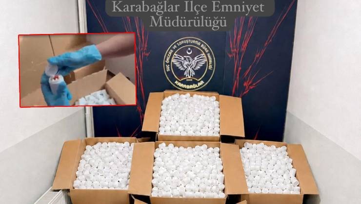 İzmir'de 25 milyon TL'lik uyuşturucu hap ele geçirildi
