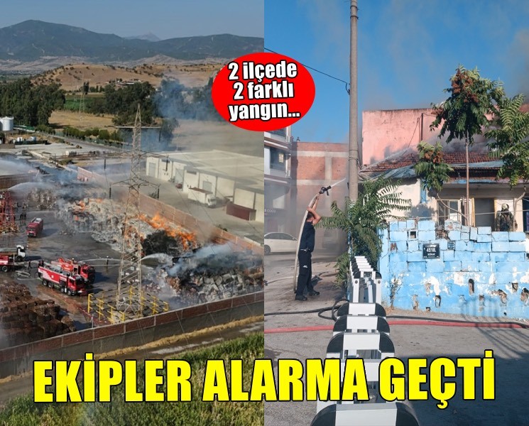 İzmir'in iki ilçesinde peş peşe yangın...