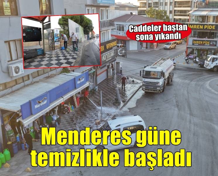 Menderes Güne Temizlikle Başladı