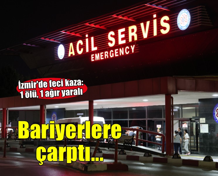Motosiklet bariyerlere çarptı: 1 ölü, 1 ağır yaralı